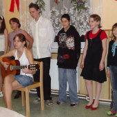 děti si pro nás připravily vánoční koledy, které zpíval i Lukáš Křivohlavý 
